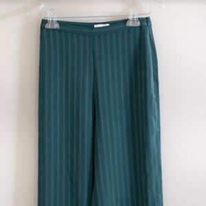 Nordstrom Dark Green Pinstripe Pants